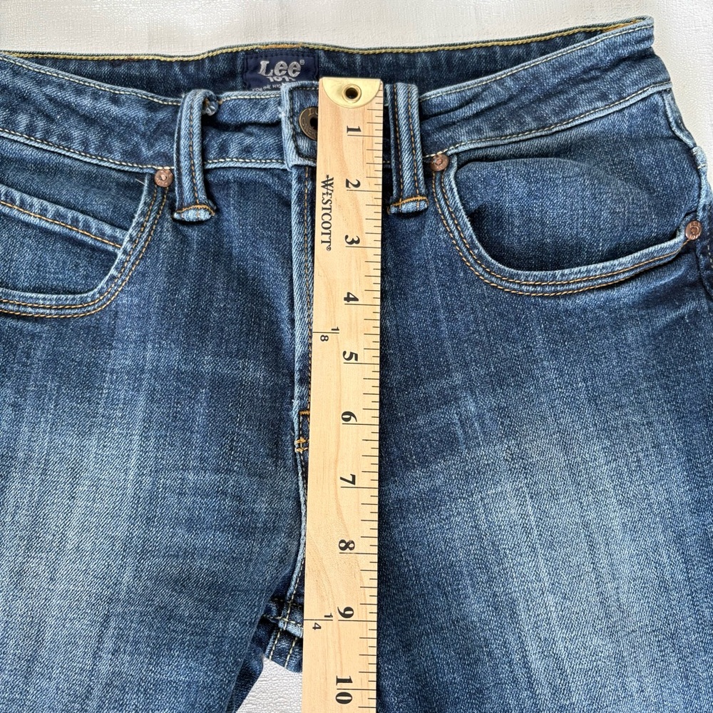 Lee‎ 101+ Heritage Jeans Hair-on-Hide Leather Patch  Blue Tonal Stitch size 29 - Picture 13 of 16